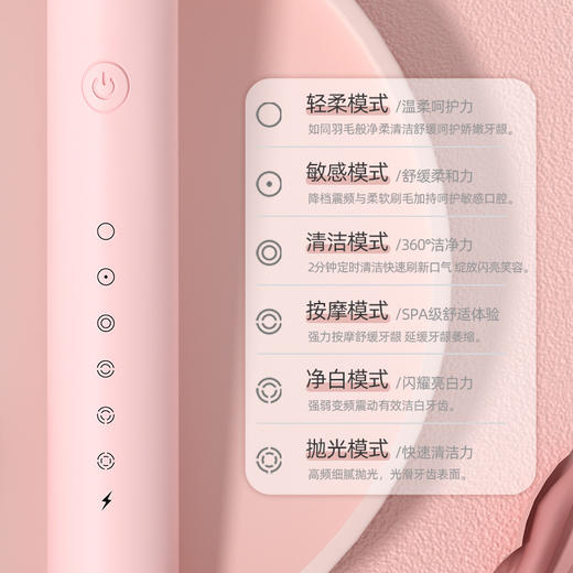 软毛牙刷冲牙器充电款全自动成人儿童通用电动牙刷超声波 商品图2