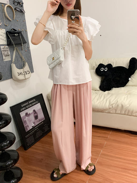 <曾小咸推荐>巨折清仓秒杀，稀有现货24小时发【仅限今日】 衬衫圆领花边袖/牛仔半裙 商品图5