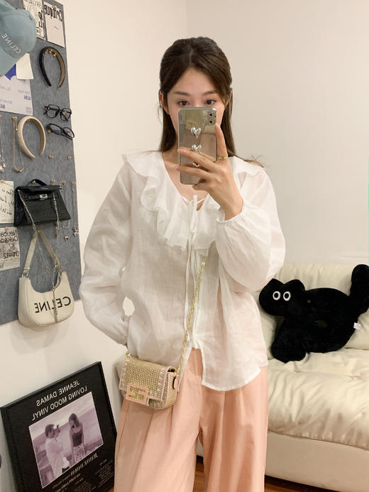 <曾小咸推荐>巨折清仓秒杀，稀有现货24小时发【仅限今日】荷叶衬衫 商品图1