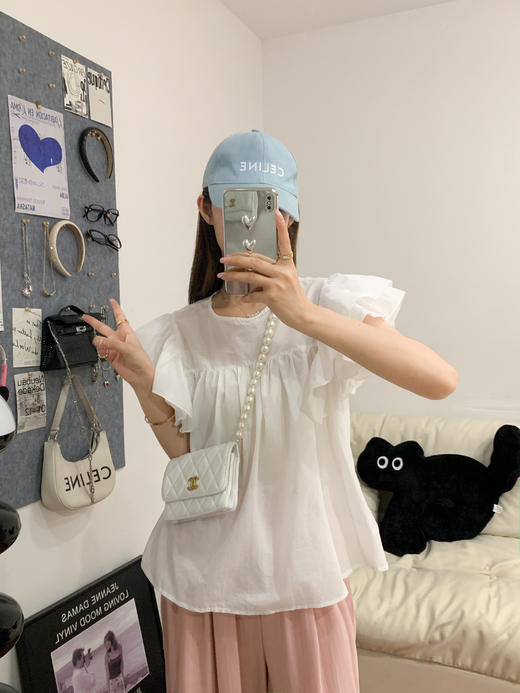 <曾小咸推荐>巨折清仓秒杀，稀有现货24小时发【仅限今日】 衬衫圆领花边袖/牛仔半裙 商品图3