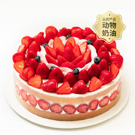 【超多草莓】香颂蛋糕+鲜花，满满的草莓吃到爽，轻松治愈负能量（江苏银行深圳海王星辰大厦支行专享）