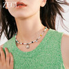 ZEGL笑脸串珠项链女轻奢小众高级感人造珍珠法式复古锁骨链配饰品 商品缩略图4