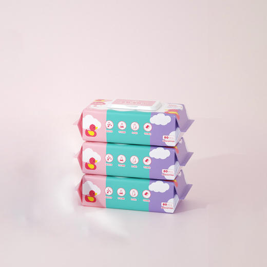 蓝漂竹叶情亲肤湿巾80片*5包 超值装 商品图5