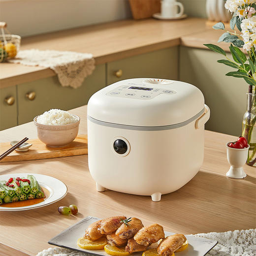 【小程序】小熊电饭煲 DFB-C30P6 米黄色 带量杯与饭勺  有低糖饭功能 商品图3