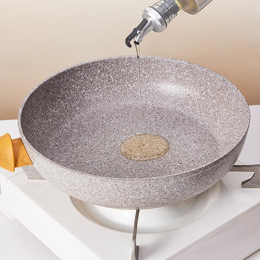 Flonal火山岩平底家用不粘锅煎饼煎蛋麦饭石深煎锅炒菜电磁炉燃气【不支持补差，非质量问题不退不换】S 商品图3