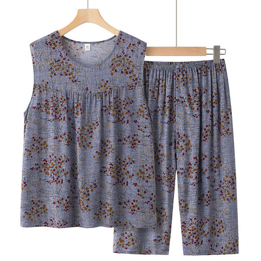 黛唯梵【穿上新衣，奶奶显年轻！】妈妈宽松大码，适合不同身型；棉绸薄款夏季背心，让您的夏天更舒适！ 商品图2