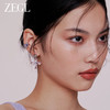 ZEGL设计师仙甜十字架系列紫色耳环女小众高级感耳钉耳夹银针耳饰 商品缩略图5