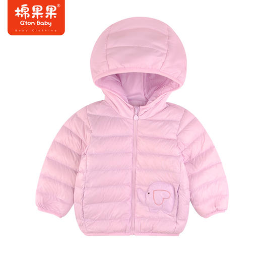 棉果果秋季新品女童抗菌爆款防钻绒连帽轻薄5A抗菌羽绒服M322102923409 商品图0