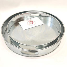 铁皮圆形托盘两件套