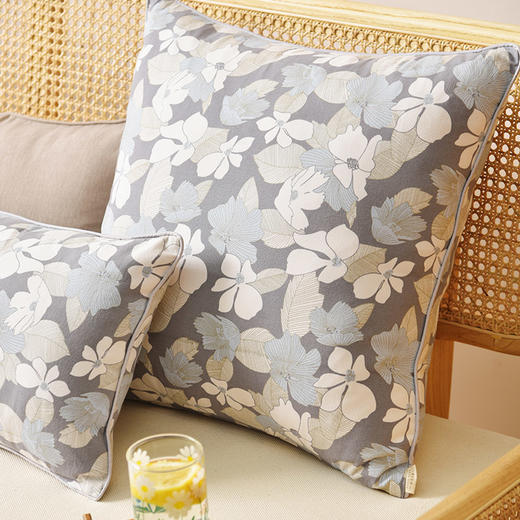 林中栀子系列方形靠包沙发客厅高级感定制抱枕 商品图1