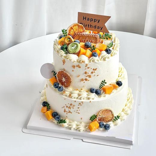 森系小清新 新鲜水果生日蛋糕 商品图1