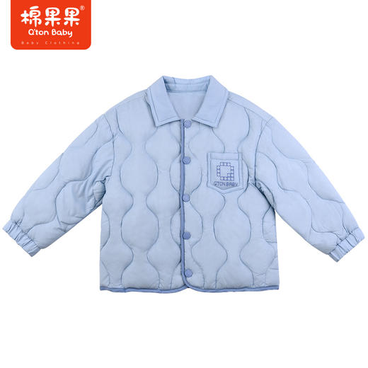 棉果果秋季新品男童防钻绒百搭休闲风翻领5A抗菌羽绒外套M312102923457 商品图2