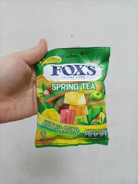 印尼FOX'S霍士水晶糖（包）-春茶（绿色）90g   8997212800356