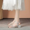ZHR水钻凉鞋女2023新款夏季粗跟凉鞋女外穿仙女风配裙子中高跟鞋 商品缩略图2
