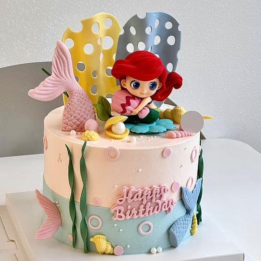 【美人鱼公主】-女孩生日蛋糕/儿童蛋糕 商品图1