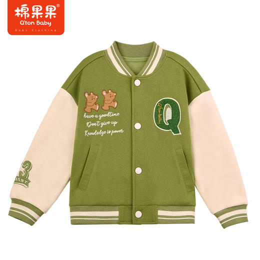 棉果果秋季新品男童女童运动风百搭洋气运动衣户外服棒球服M302100223433 商品图2