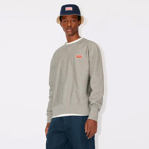 KENZO 高田贤三 男士棉质徽标印花圆领长袖卫衣 灰色 FD65 SW071 4ME 94 商品图1