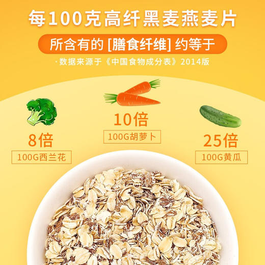 西麦高纤黑麦燕麦片（罐装）1kg*2桶 商品图3