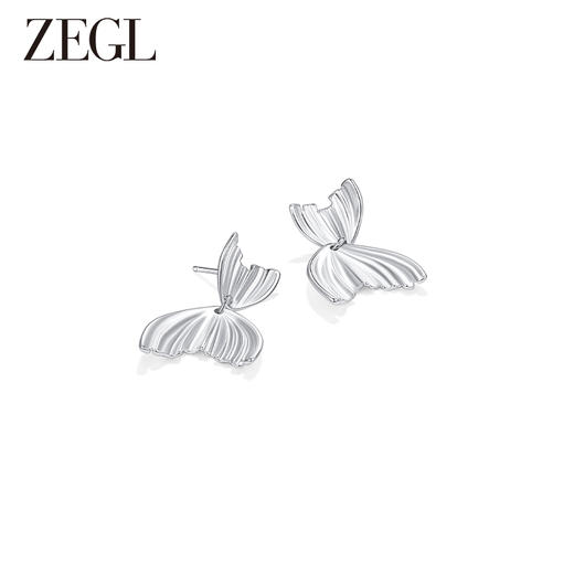 ZEGL鱼尾耳环女2023新款爆款耳钉小众设计感高级冷淡风银针耳饰品 商品图0