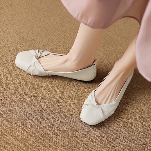 ZHR单鞋女小香风豆豆鞋一脚蹬2023年新款夏秋法式乐福小皮鞋休闲 商品图4