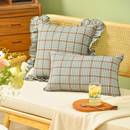 复古莫兰迪格纹系列沙发客厅靠包高级感定制抱枕 商品图0