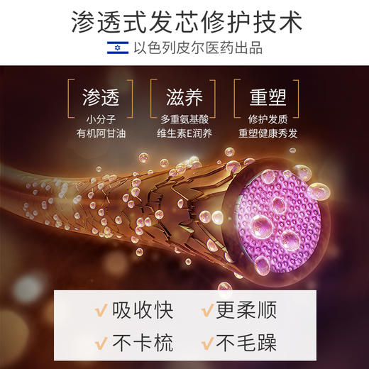 阿甘可发膜柔顺女士改善毛躁修护干枯烫染受损精油补水顺滑发膜 商品图3