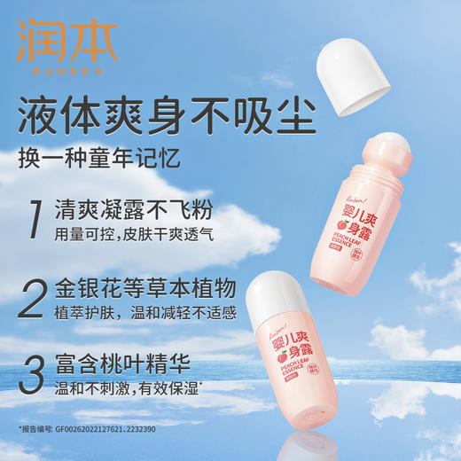 润本婴儿爽身露（桃叶精华）多规格 商品图1