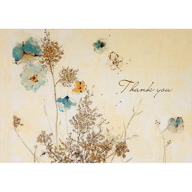 水彩鲜花 明信片信封贺卡 文创周边 Peter Pauper Press 英文原版 
Watercolor Flowers Thank You Notes