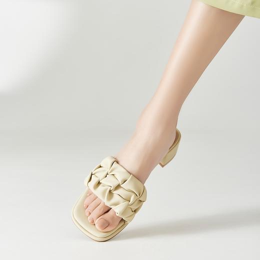 ZHR凉拖鞋女2023新款拖鞋夏季女鞋法式小高跟凉鞋女凉鞋配裙子女 商品图7