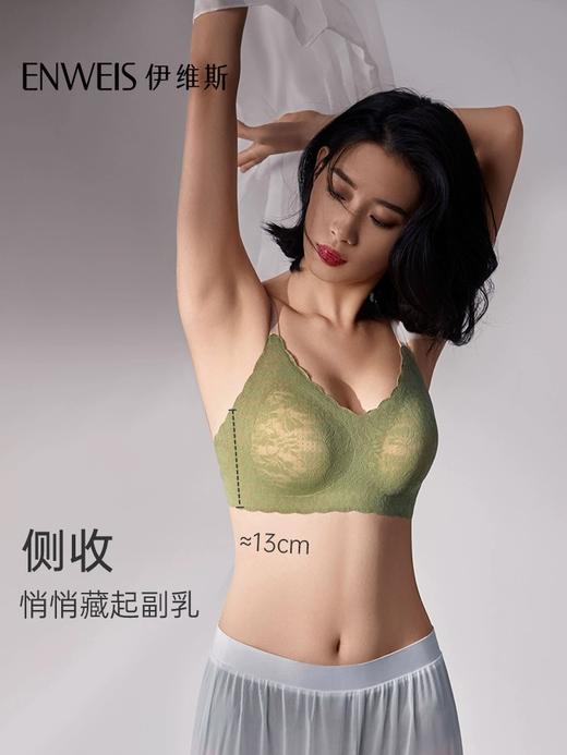 保真~小海豚文胸！聚拢不空杯无痕无钢圈蕾丝背心女 商品图6