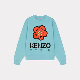 KENZO 高田贤三 男士棉质海棠花徽标印花长袖卫衣 浅蓝色 FD55 SW445 4ME 69