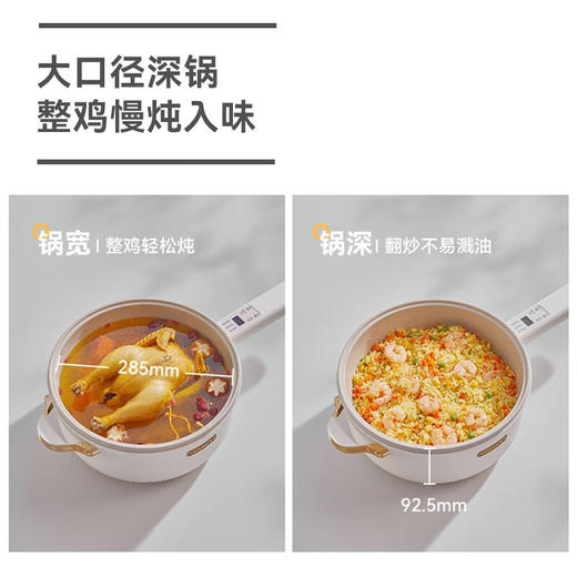 大宇电炒锅 多功能电煮锅不粘锅电蒸锅家用电热锅大功率4L大容量电火锅多功能锅多用途锅EP01 白色【伊藤优选302401】 商品图5