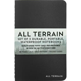 全地形防水笔记本套装 文创周边 Peter Pauper Press 英文原版 
All Terrain Waterproof Notebooks