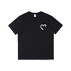 「16色可选！男女同款」线条爱心印花短袖T恤女中长款纯棉宽松半袖小众高街潮牌ins男上衣 商品缩略图4
