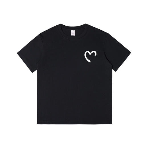 「16色可选！男女同款」线条爱心印花短袖T恤女中长款纯棉宽松半袖小众高街潮牌ins男上衣 商品图4