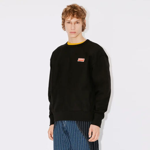 KENZO 高田贤三 男士棉质徽标印花圆领长袖卫衣 黑色 FD65 SW071 4ME 99J 商品图1