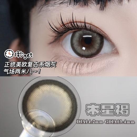 GINOMII 木星褐 月抛 2片 14.2mm 参考着色13.4mm 基弧8.6 含水38% 韩国进口 商品图3