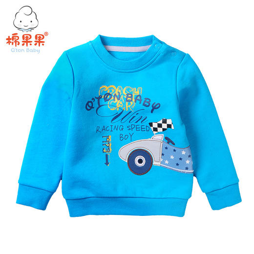 棉果果秋冬季男童抓绒圆领卫衣M412180218658 商品图0