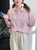 女棉麻条纹衬衫2735 商品缩略图0