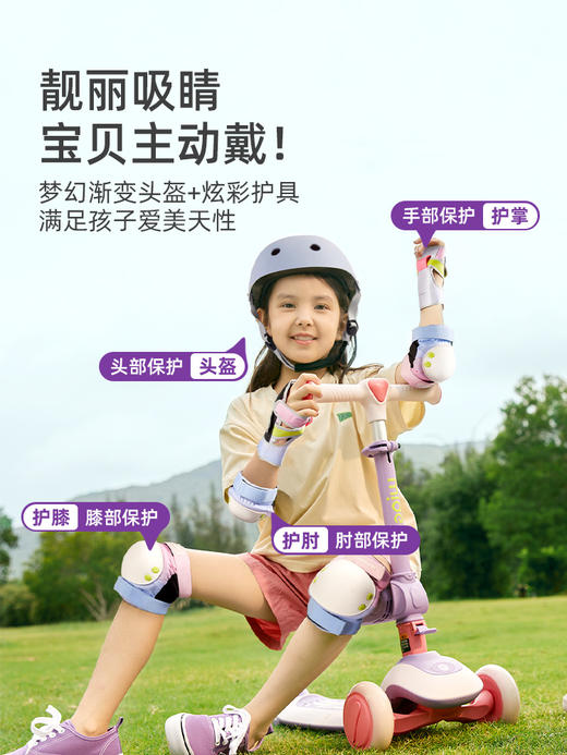 mideer弥鹿儿童护具轮滑骑行头盔男女款平衡车自行车滑板溜冰护膝 商品图2