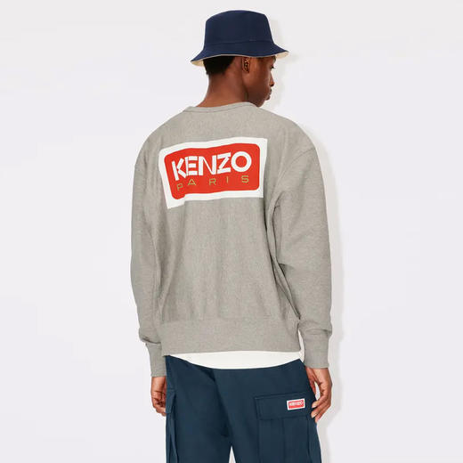 KENZO 高田贤三 男士棉质徽标印花圆领长袖卫衣 灰色 FD65 SW071 4ME 94 商品图2