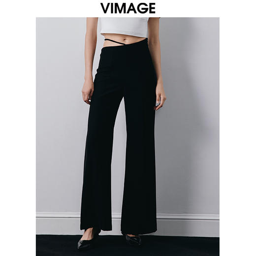 VIMAGE纬漫纪秋季新款时尚百搭高腰裤V2005603 商品图3