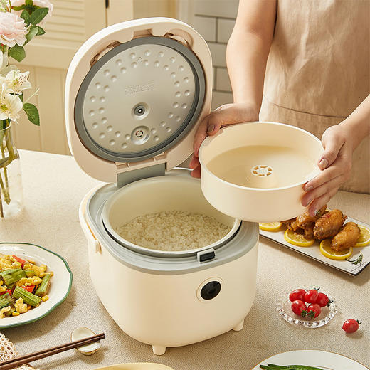 【小程序】小熊电饭煲 DFB-C30P6 米黄色 带量杯与饭勺  有低糖饭功能 商品图2