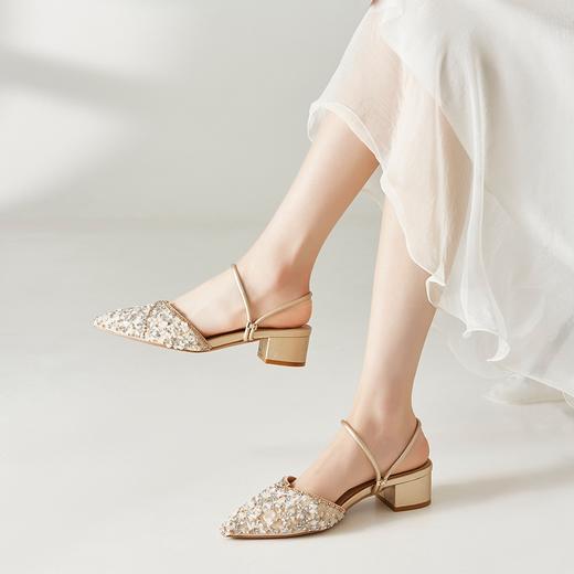 ZHR水钻凉鞋女拖鞋外凉拖鞋女鞋子配裙子穆勒拖夏季女鞋子女百搭 商品图2