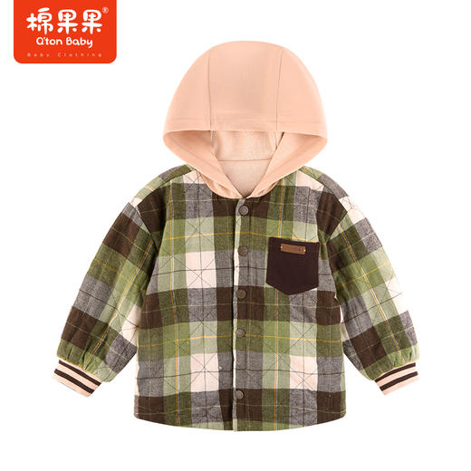 棉果果秋季新品男童帅气绗棉格子外套M312100723474 商品图2