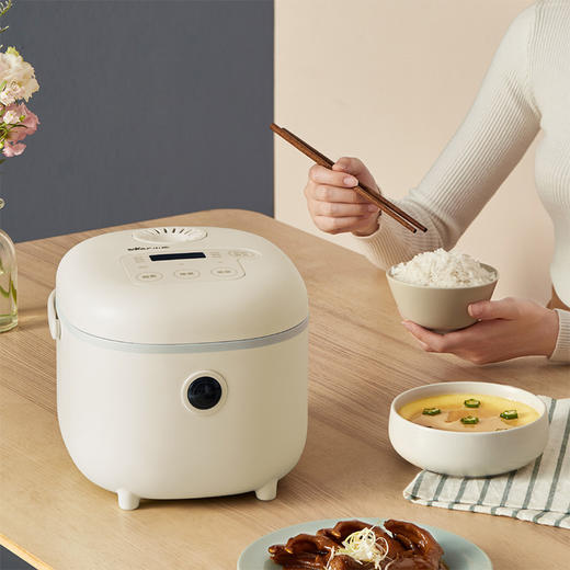 【小程序】小熊电饭煲 DFB-C30P6 米黄色 带量杯与饭勺  有低糖饭功能 商品图0