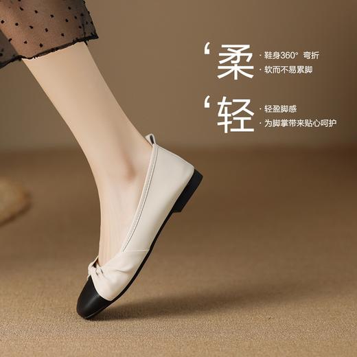 ZHR单鞋女小香风豆豆鞋一脚蹬2023年新款夏秋法式乐福小皮鞋休闲 商品图8