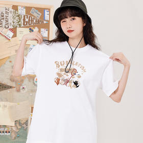 「16色可选！男女同款」纯棉女短袖t恤 日系港味chic卡通半截袖男夏季宽松韩版潮牌上衣女
