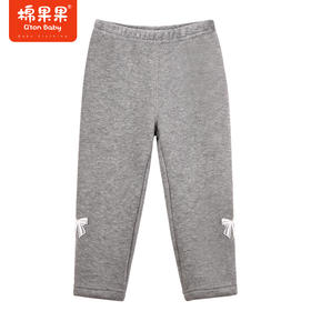 棉果果秋季新品女童复合奥利绒加绒保暖锁温打底裤长裤裤子M322206423443