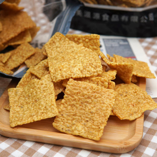 荞食尚苦荞片400g大袋牛肉味荞麦锅巴油炸膨化食品办公室网红零食 商品图1